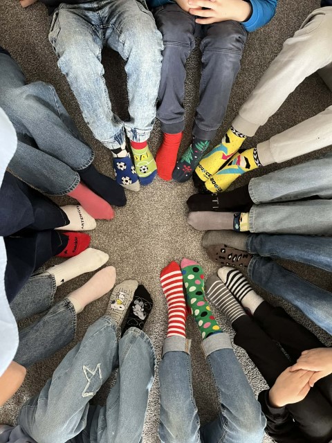 Ponožková výzva u nás v škole 